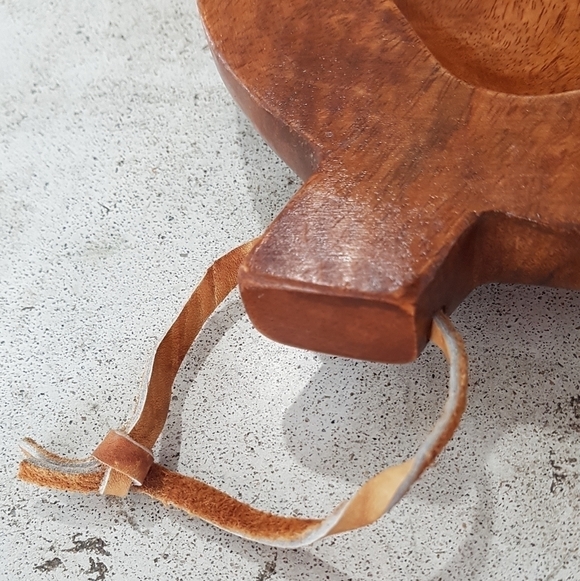 Vintage Monkey Pod Wood Acorn Bowl - Picture 3 of 8